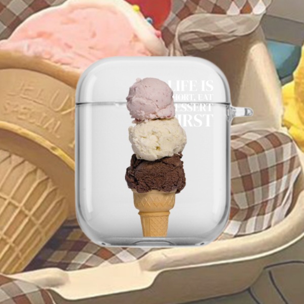 블링블링케이스 (자체제작+철방스증정) 아이스크림 에어팟케이스 에어팟1/2세대 에어팟프로 에어팟3 에어팟프로2,블링블링케이스
